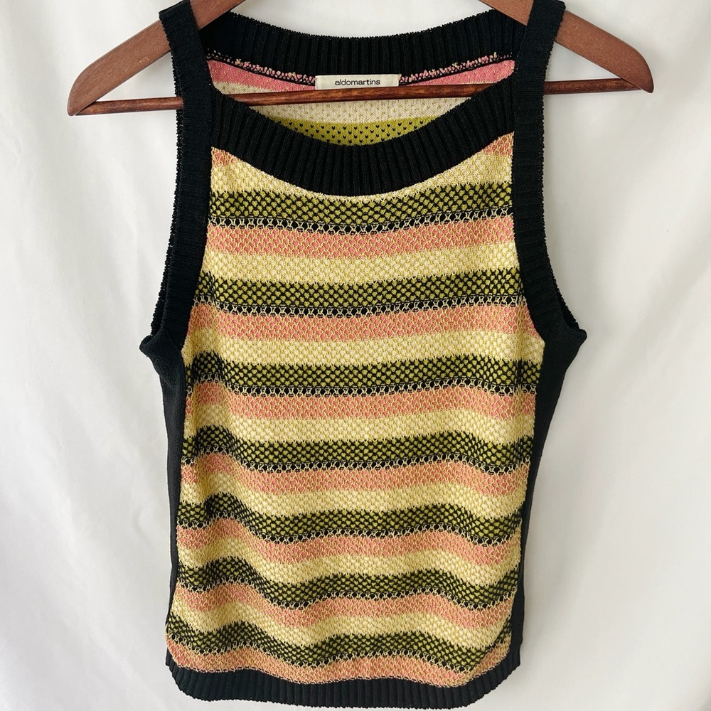 Multicolor textured knit top